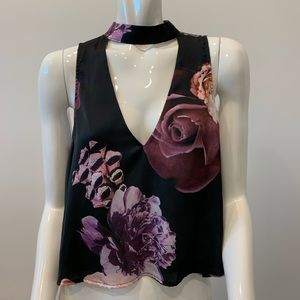 Show Me Your Mumu Floral Casey Collared Crop Top